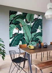 Tropical Wallpaper In The Kitchen Photo