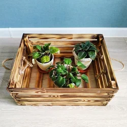 Wooden box in the kitchen photo
