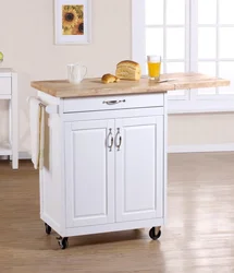 Cabinets tables for kitchen photo