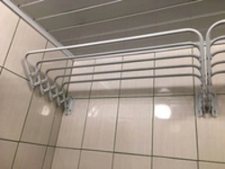 Dryer in a small bathroom photo