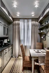 Dark kitchen what kind of curtains photo