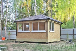 Summer kitchen made of OSB photo