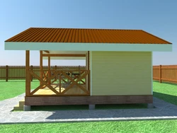 Summer Kitchen Made Of OSB Photo