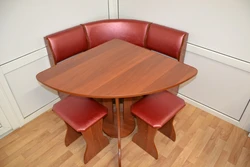 Semicircular table for the kitchen photo