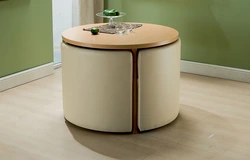 Semicircular table for the kitchen photo