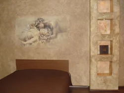 Photo of travertine plaster in the kitchen