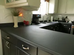 Painting countertops in the kitchen photo