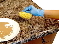 Painting countertops in the kitchen photo