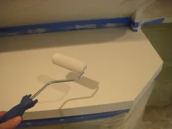 Painting countertops in the kitchen photo