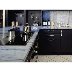 Ошхона кабуд акс countertop сиёҳ