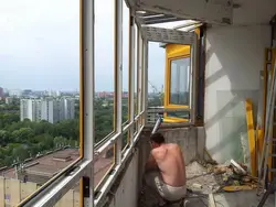 Installation of windows on the loggia photo