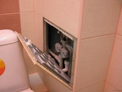 Plastic hatches in the bathroom photo