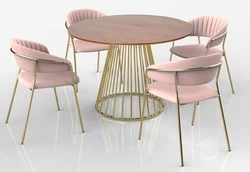 Pink kitchen chairs photo