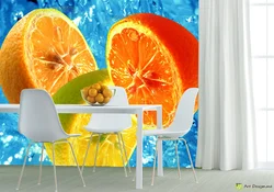 Wallpaper for kitchen photo fruit