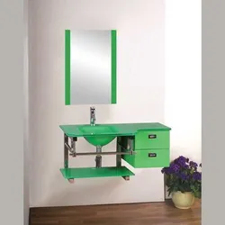 Green sink for bathroom photo