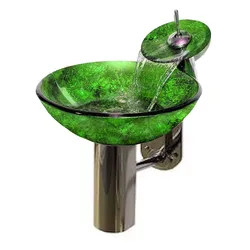 Green sink for bathroom photo