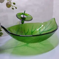 Green sink for bathroom photo