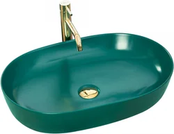 Green sink for bathroom photo