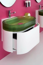 Green sink for bathroom photo