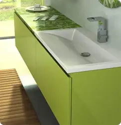 Green sink for bathroom photo