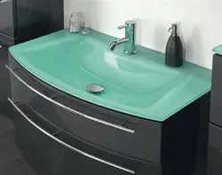 Green sink for bathroom photo