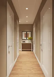 Laminate flooring in a narrow hallway photo