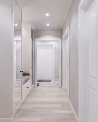 Laminate flooring in a narrow hallway photo