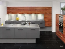 Kitchen Anthracite And Wood Photo