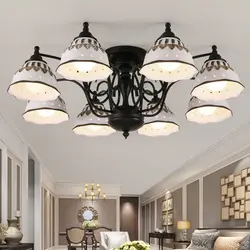 Provence Chandelier In The Living Room Photo