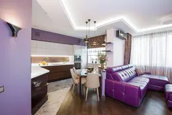 Purple sofa for kitchen photo