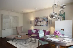 Purple sofa for kitchen photo
