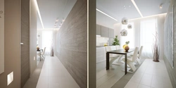 Beige tiles in the hallway photo