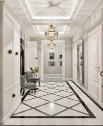 Beige tiles in the hallway photo