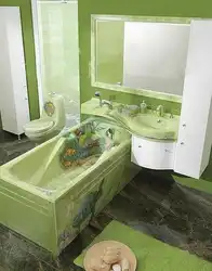 Акрылавая ванна з ракавінай фота