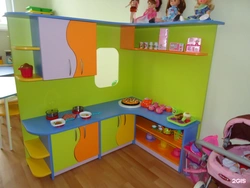 Photos of children's kitchens for kindergarten