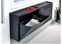 Photo of hanging shoe racks for hallway