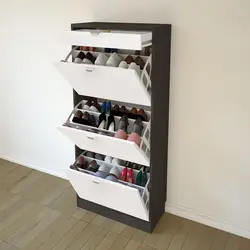 Photo of hanging shoe racks for hallway
