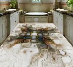 Photo of 3D floors in the kitchen