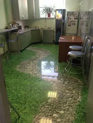 Фото 3д полов на кухне