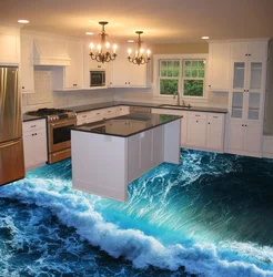 Photo of 3D floors in the kitchen