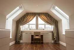Photo of curtains for an attic bedroom