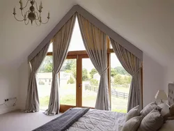 Photo of curtains for an attic bedroom