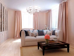 Photo of peach curtains for the living room