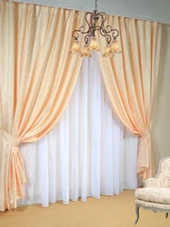 Photo Of Peach Curtains For The Living Room
