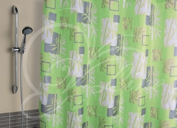 Polyester curtains for bathroom photo