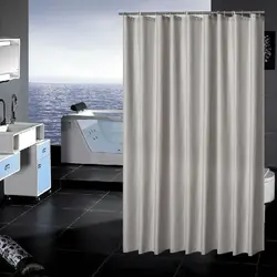 Polyester curtains for bathroom photo