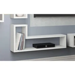 White shelf in the bedroom photo