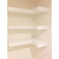 White shelf in the bedroom photo