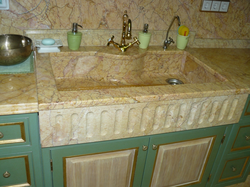 Marble kitchen sink photo