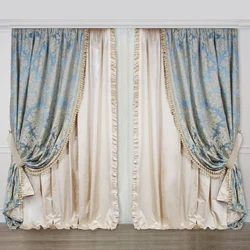 Jacquard curtains photo for the living room